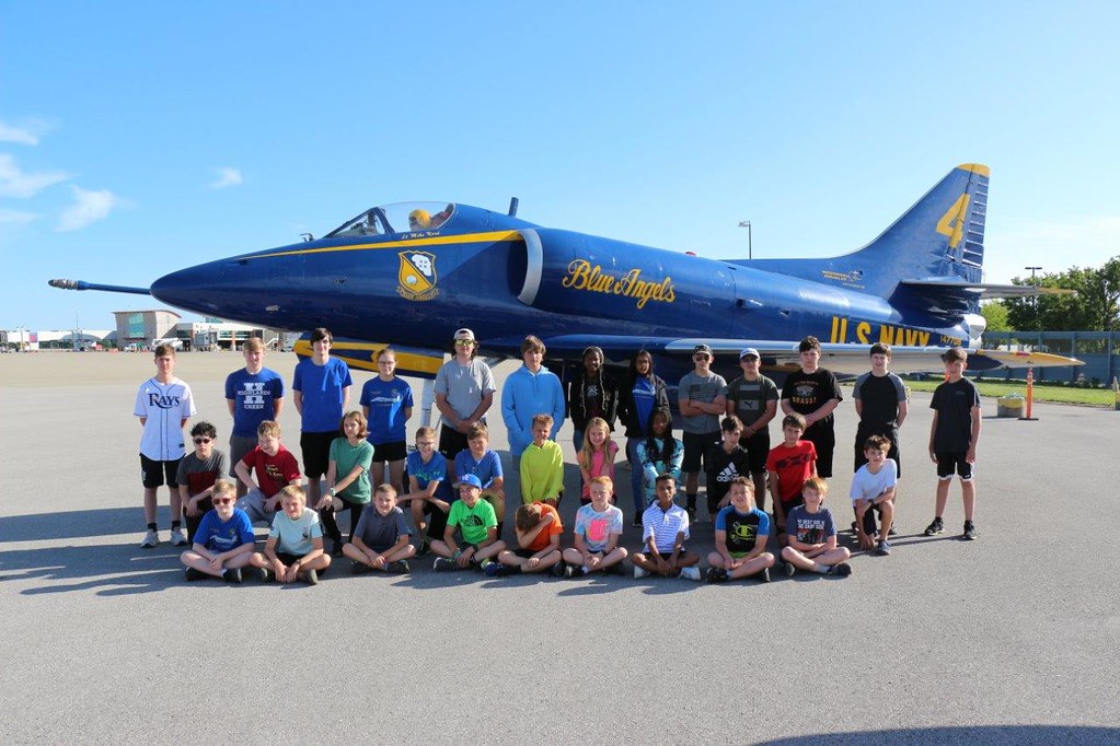 summer-camp-students-in-front-of-Blue-Angels